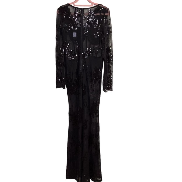 NWT Fashion Nova Glam Factor Sequin Maxi Dress - Black - Picture 5 of 6